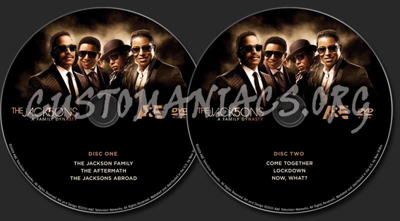 The Jacksons: A Family Dynasty dvd label