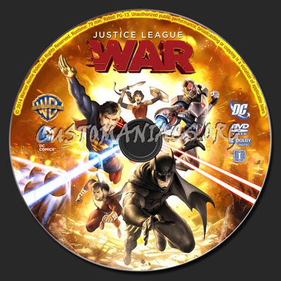 Justice League: War dvd label