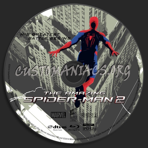 The Amazing Spider-Man 2 blu-ray label