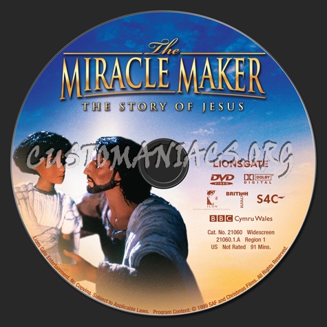 The Miracle Maker dvd label