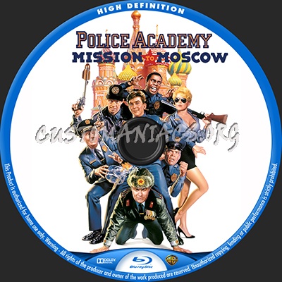 Police Academy 7: Mission To Moscow blu-ray label