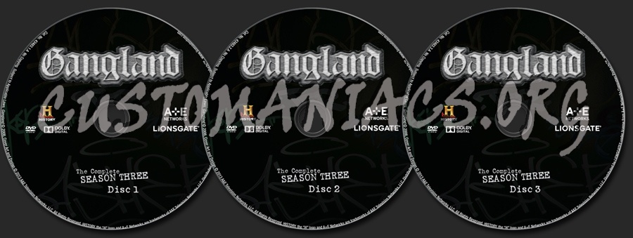 Gangland Season 3 dvd label