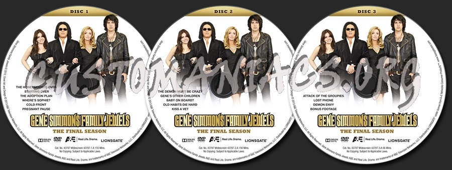 Gene Simmons Family Jewels Season 7 dvd label