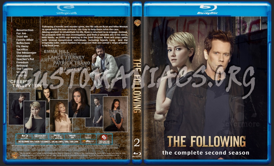 The Following Season 2 blu-ray cover