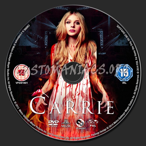 Carrie (2013) dvd label