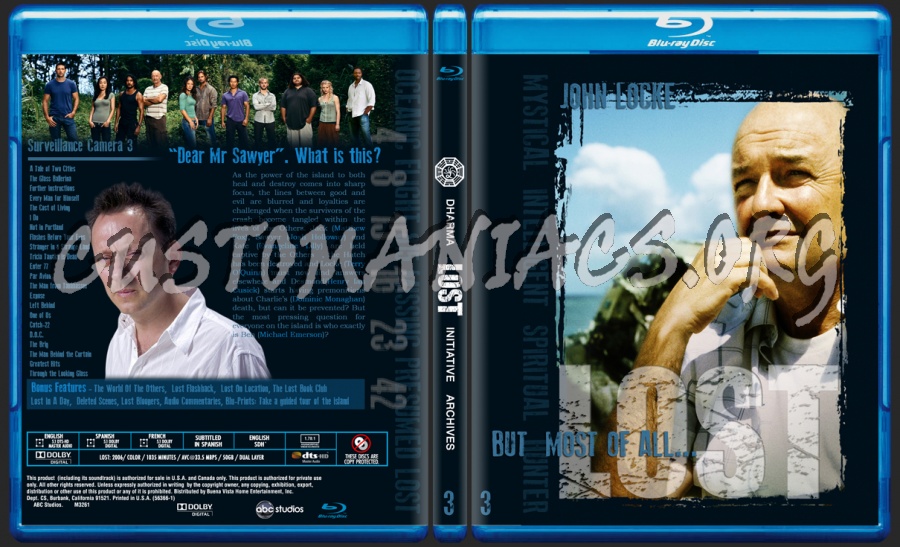 Lost Season 3 blu-ray cover