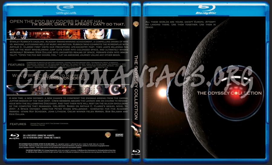 2001 A Space Odyssey/2010 The Year We Make Contact blu-ray cover