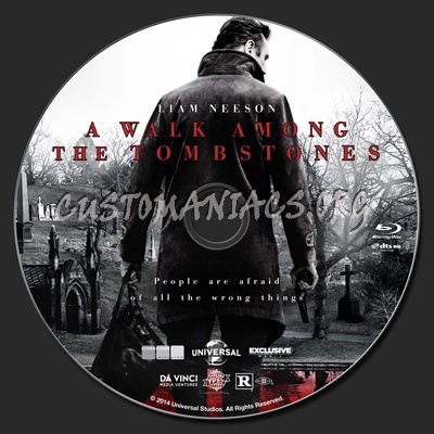 A Walk Among The Tombstones blu-ray label