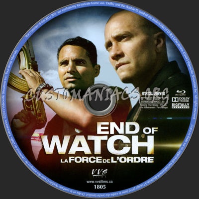 End of Watch blu-ray label