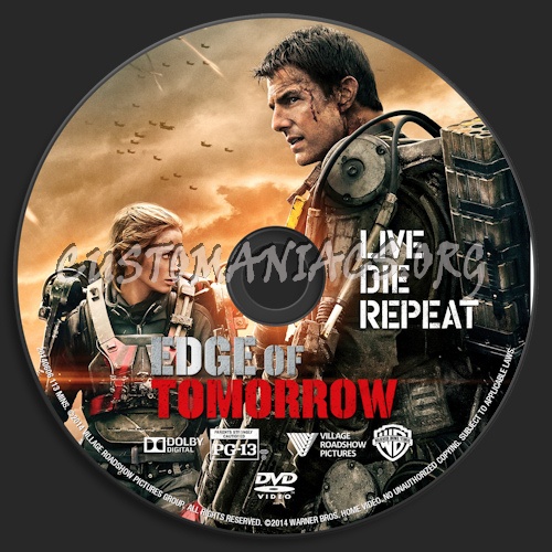 Edge Of Tomorrow dvd label