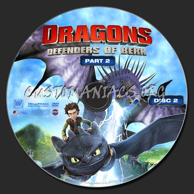 Dragons Defenders of Berk Part 2 dvd label