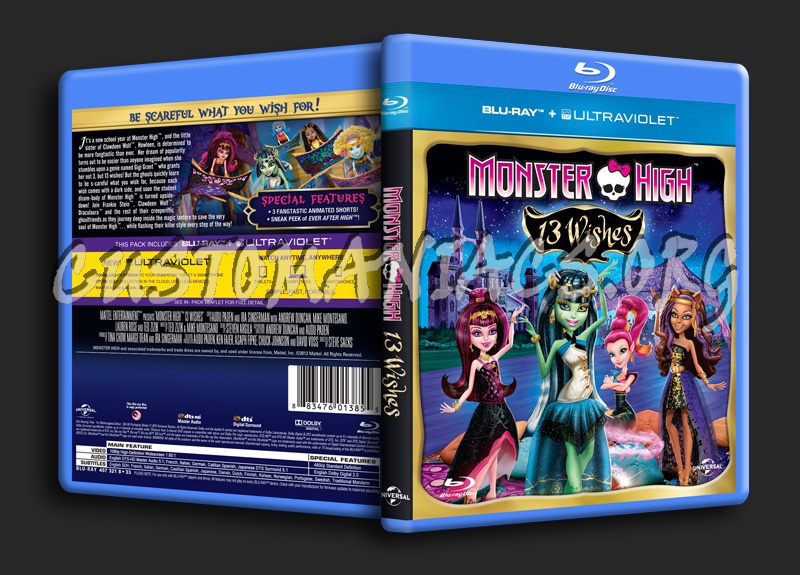 Monster High 13 Wishes blu-ray cover