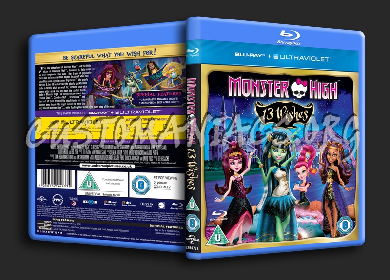 Monster High 13 Wishes blu-ray cover