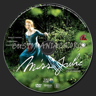 Miss Julie dvd label