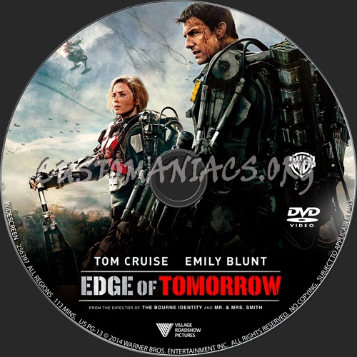 Edge of Tomorrow dvd label