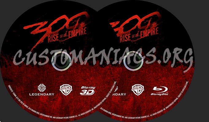 300: Rise of an Empire blu-ray label