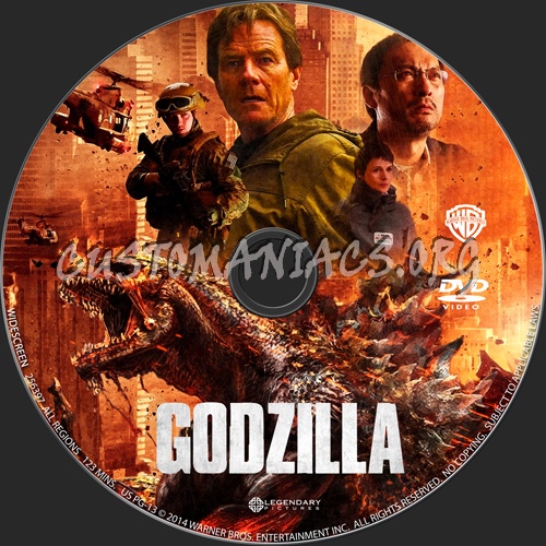 Godzilla dvd label