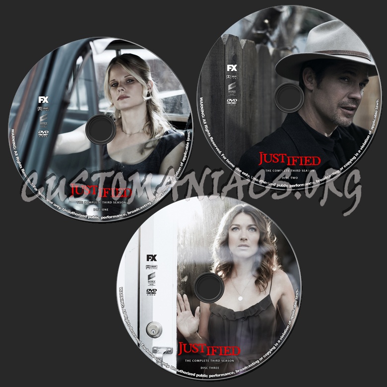 Justified - Season 3 dvd label