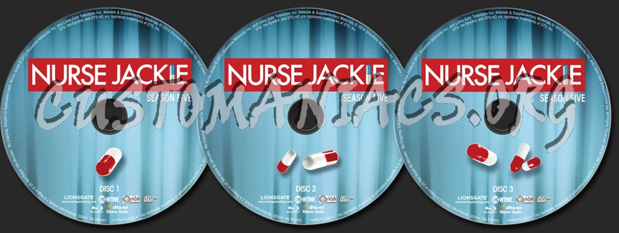 Nurse Jackie Season 5 blu-ray label