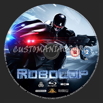 Robocop (2014) blu-ray label