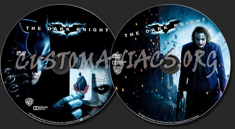 The Dark Knight dvd label