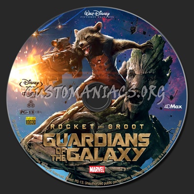 Guardians of the Galaxy blu-ray label