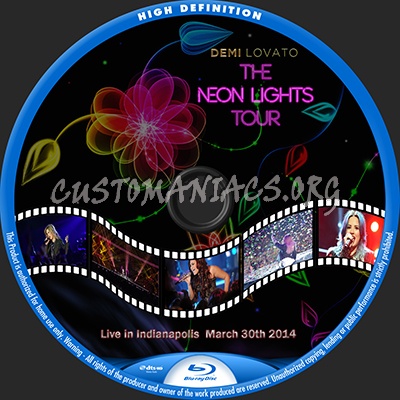 Demi Lovato Neon Light Tour blu-ray label