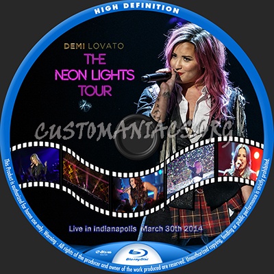 Demi Lovato Neon Light Tour blu-ray label