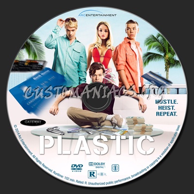 Plastic dvd label