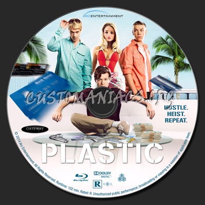 Plastic blu-ray label