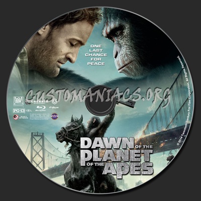 Dawn Of The Planet Of The Apes blu-ray label