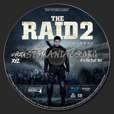 The Raid 2 blu-ray label