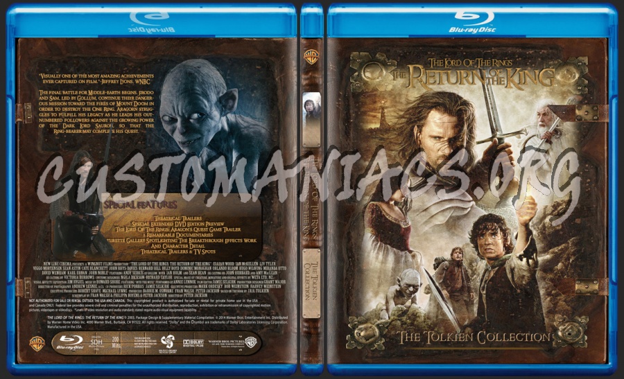 The Lord of the Rings: The Return of the King blu-ray cover