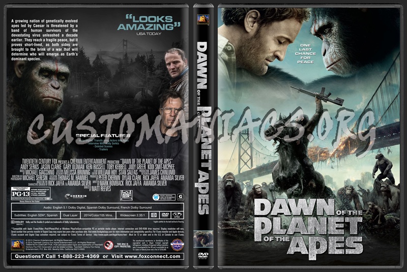 Dawn Of The Planet Of The Apes dvd cover