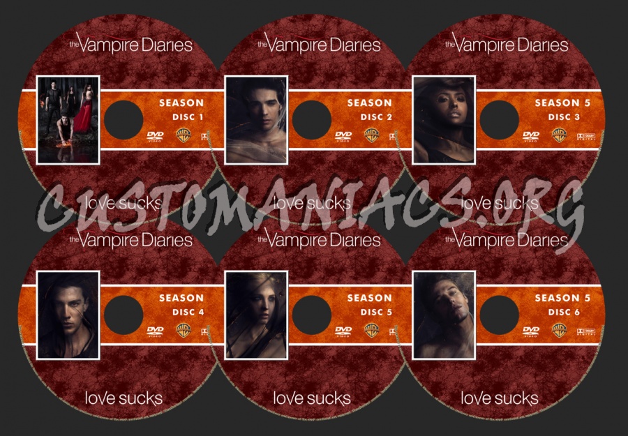 The Vampire Diaries 5 dvd label