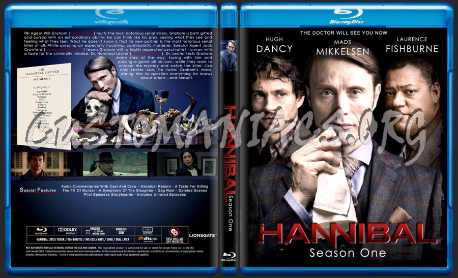 Hannibal Season 1 blu-ray cover