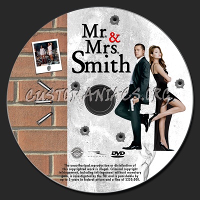 Mr & Mrs Smith dvd label