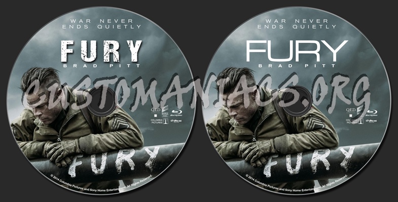 Fury (2014) blu-ray label