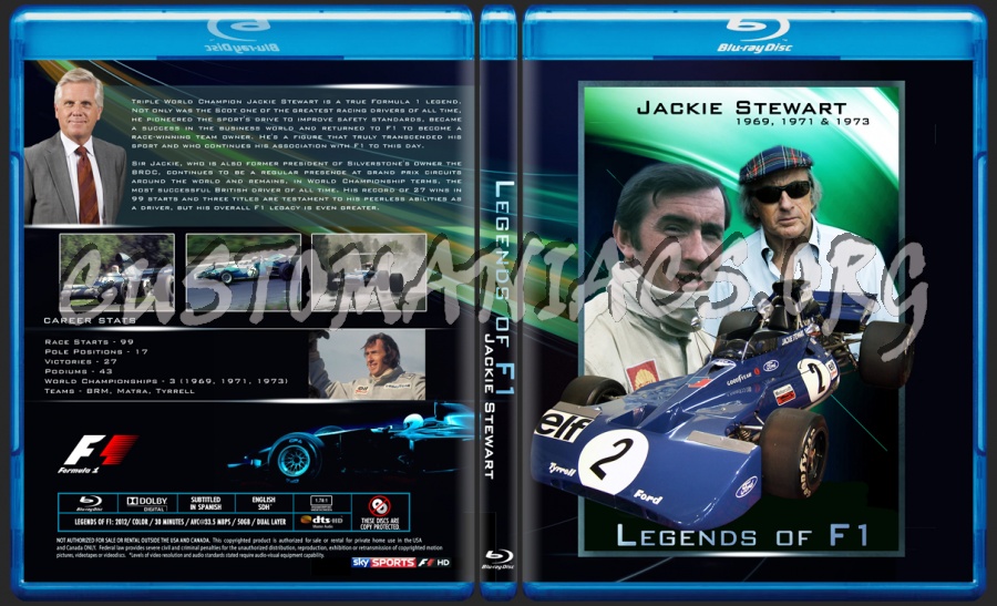 Legends of F1: Jackie Stewart blu-ray cover