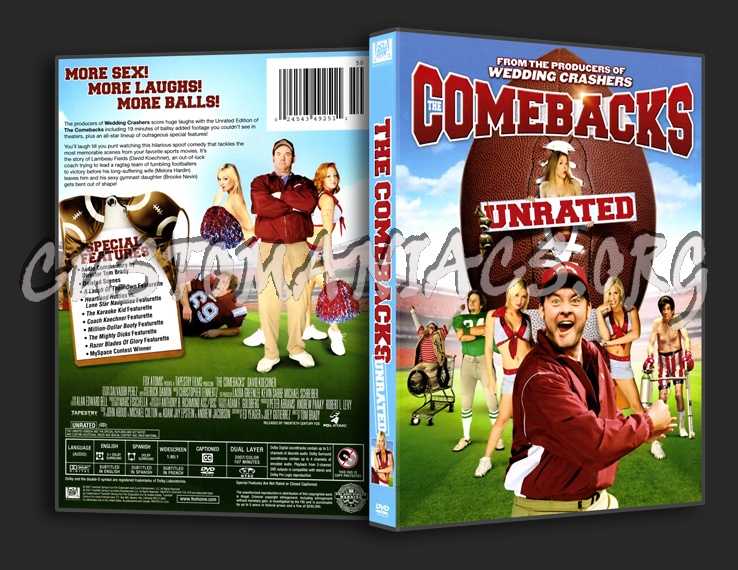 The Comebacks Unrated dvd cover