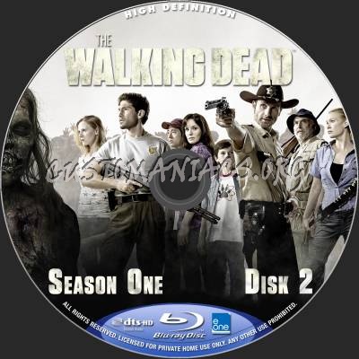 The Walking Dead - Season 1 blu-ray label