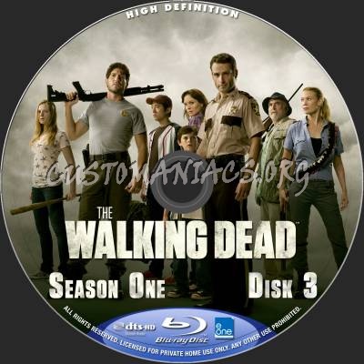 The Walking Dead - Season 1 blu-ray label