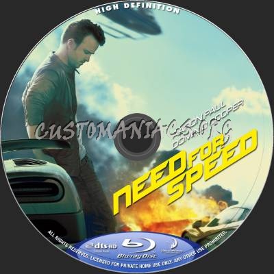 Need For Speed blu-ray label