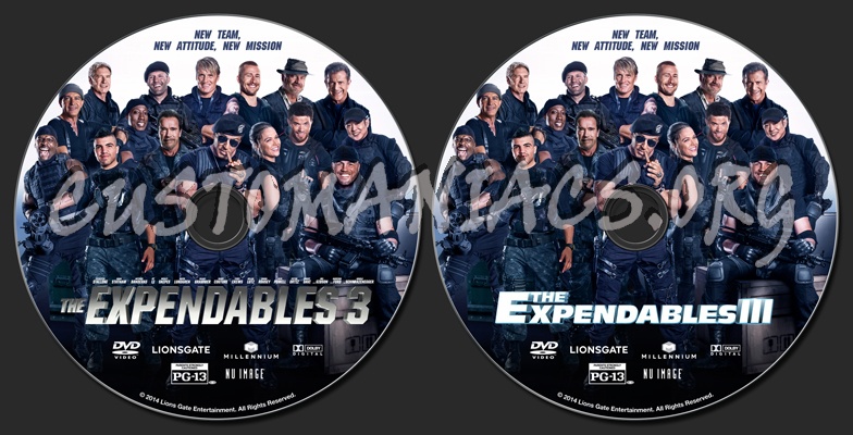 The Expendables 3 dvd label