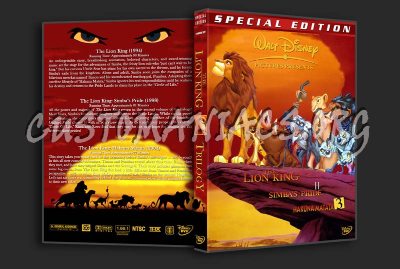 The Lion King Trilogy dvd cover