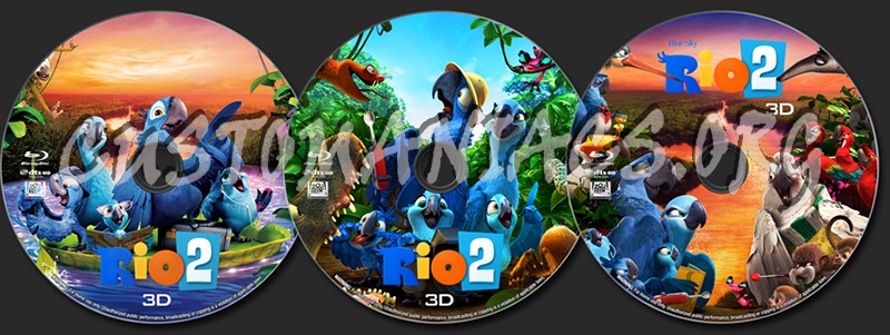 Rio 2 (3D) blu-ray label