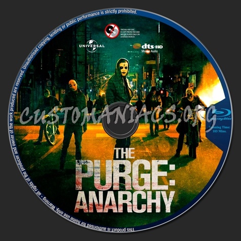 The Purge: Anarchy blu-ray label