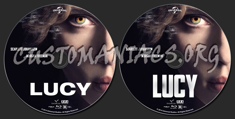 Lucy (2014) blu-ray label