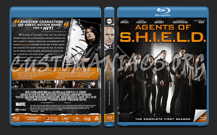 Agents of S.H.I.E.L.D. Season One blu-ray cover