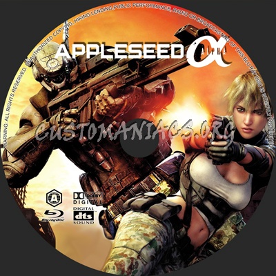 AppleSeed Alpha blu-ray label